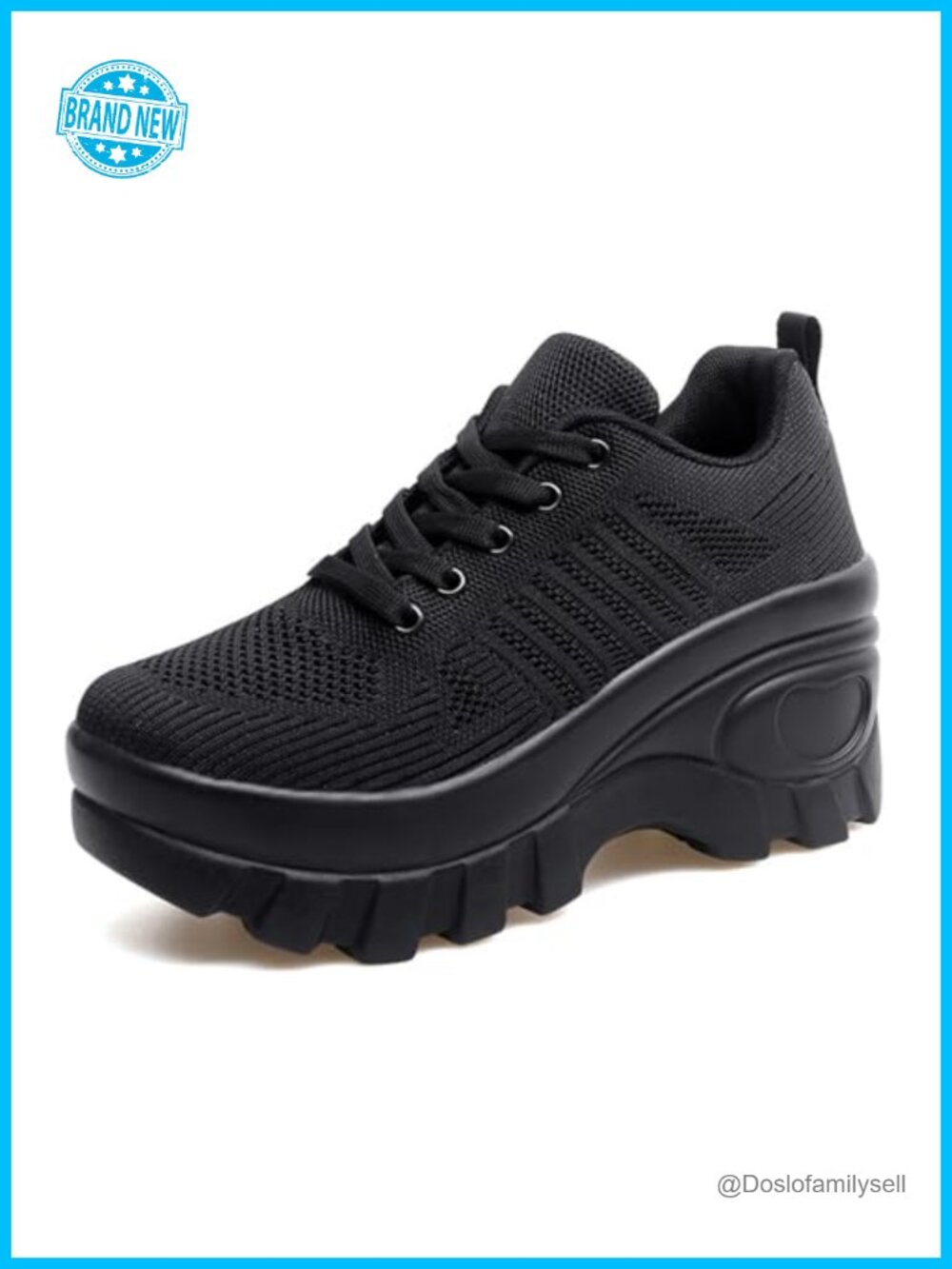 Orthopedic Platform Sneakers Breathable Knit Cushioned Walking Shoes